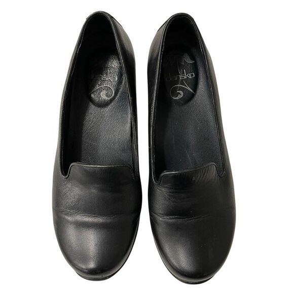 Dansko Women's Black Leather Loafers Size 8.5 - Size 9 - Picture 2 of 8
